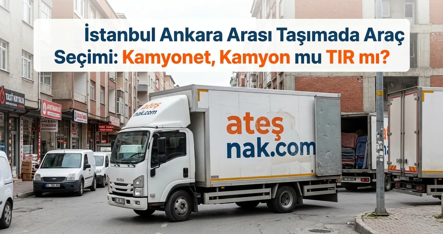 İstanbul Ankara Nakliyat Sürecinde Araç Seçimi: Kamyonet, Kamyon mu TIR mı?