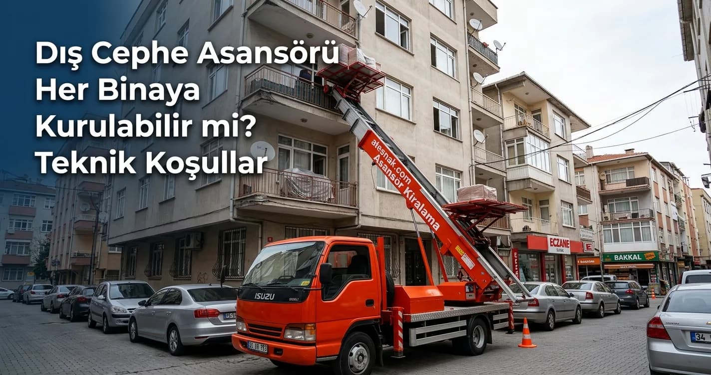 Dış Cephe Asansörü Her Binaya Kurulabilir mi? Kiralık Asansör Teknik Koşulları