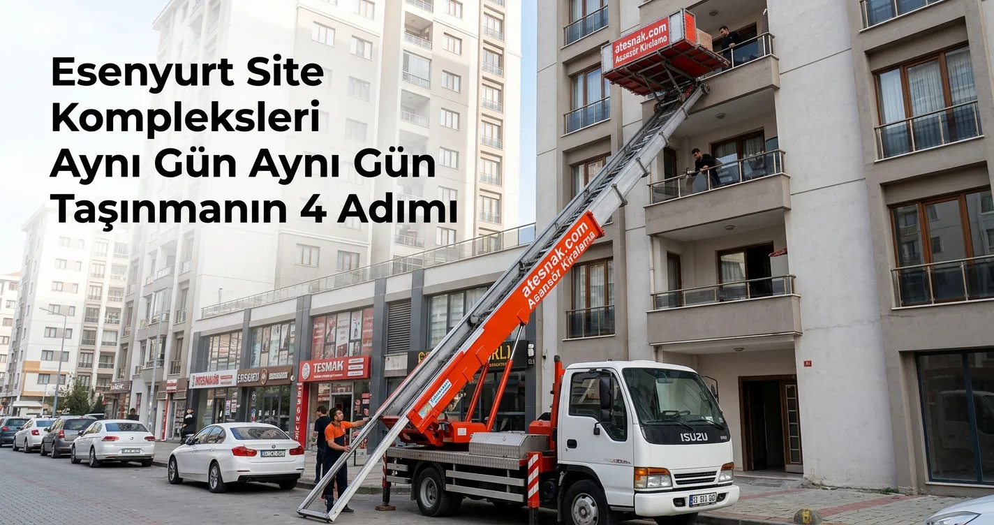 Esenyurt evden eve nakliyat aracı ve taşıma personeli aynı gün site taşıma işlemi yapıyor